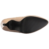 Beige Charol 10 cm DREAM-420 Zapatos de Salón para Hombres