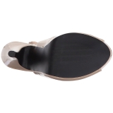 Beige Charol 12,5 cm EVE-04 sandalias tallas grandes