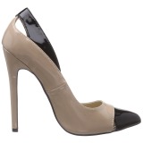 Beige Charol 13 cm SEXY-22 Zapato Salón Clasico para Mujer