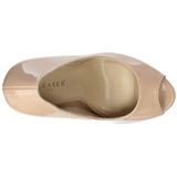 Beige Charol 13 cm SEXY-42 Zapato Salón Clasico para Mujer