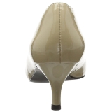 Beige Charol 6,5 cm KITTEN-01 zapatos de salón tallas grandes