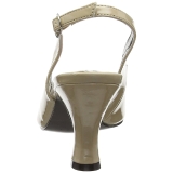 Beige Charol 7,5 cm JENNA-02 sandalias tallas grandes