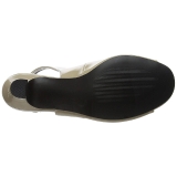 Beige Charol 7,5 cm JENNA-02 sandalias tallas grandes