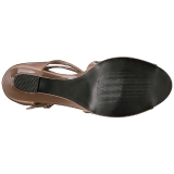 Beige Charol 7,5 cm KIMBERLY-04 sandalias tallas grandes