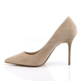 Beige Gamuza 10 cm CLASSIQUE-20 zapatos de stilettos tallas grandes