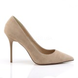 Beige Gamuza 10 cm CLASSIQUE-20 zapatos de stilettos tallas grandes