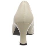 Beige Polipiel 7,5 cm JENNA-01 zapatos de salón tallas grandes