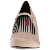 Beige Polipiel 7,5 cm JENNA-06 zapatos de salón tallas grandes
