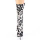 Billetes de d�lar lona 18 cm ADORE-1002DP botines pleaser con plataforma