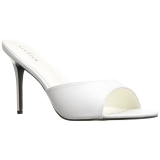 Blanco 10 cm CLASSIQUE-01 pantuflas tacón alto mujer tacón bajo