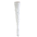 Blanco 18 cm ADORE-4000 Vinilo plataforma botas altas crotch alto