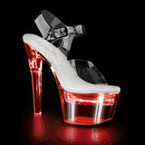 Blanco 18 cm FLASHDANCE-708 sandalias stripper con luz LED