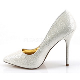 Blanco Brillo 13 cm AMUSE-20G Zapato Salón de Noche con Tacón