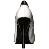 Blanco Charol 12,5 cm EVE-07 zapatos de salón tallas grandes
