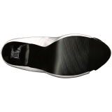 Blanco Charol 12,5 cm EVE-07 zapatos de salón tallas grandes