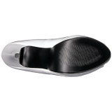 Blanco Charol 13,5 cm CHLOE-01 zapatos de salón tallas grandes
