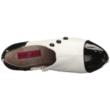 Blanco Charol 13,5 cm CHLOE-11 zapatos de salón tallas grandes