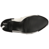 Blanco Charol 13,5 cm CHLOE-11 zapatos de salón tallas grandes