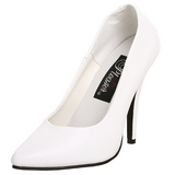 Blanco Charol 13 cm SEDUCE-420 zapatos de salón puntiagudos