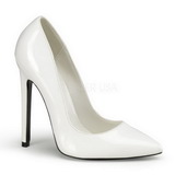 Blanco Charol 13 cm SEXY-20 zapatos tacón de aguja puntiagudos