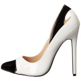 Blanco Charol 13 cm SEXY-22 Zapato Salón Clasico para Mujer