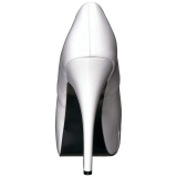 Blanco Charol 14,5 cm Burlesque TEEZE-06W zapatos de salón pies anchos hombre