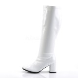 Blanco Charol 7,5 cm GOGO-300WC botas de mujer de caña ancha