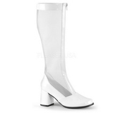 Blanco Charol 8,5 cm GOGO-307 Botas de mujer para Hombres