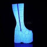 Blanco Glitter 18 cm STACK-301G botas demonia - botas de cyberpunk unisex