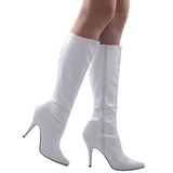 Blanco Lacado 13 cm SEDUCE-2000 Botas de mujer con tacones altos