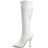 Blanco Lacado 13 cm SEDUCE-2000 Botas de mujer con tacones altos