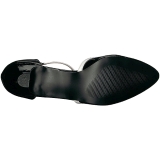 Blanco Negro 5 cm FAB-428 zapatos de salón tallas grandes