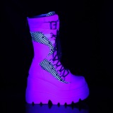 Blanco Neon 11,5 cm SHAKER-70 botas cyberpunk plataforma