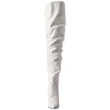Blanco Polipiel 10 cm CLASSIQUE-3011 over knee botas altas con tacón