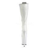 Blanco Polipiel 20 cm FLAMINGO-2023 plataforma botas de mujer con cordones