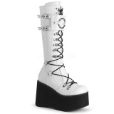 Blanco Vegano 11,5 cm DemoniaCult KERA-200 botas plataforma góticos