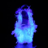 Blanco plumas de marabu 20 cm FLAMINGO-808F Zapatos pole dance