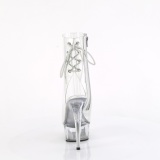 Blanco transparente 15 cm DELIGHT-1018C botines de striptease