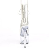 Blanco transparente 18 cm ADORE-1016C-2 botines de striptease