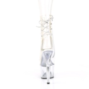 Blanco transparente 18 cm ADORE-1018C-2 botines de striptease