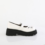 Blancos 6,5 cm RENEGADE-56 emo maryjane zapatos con hebilla ancha