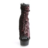 Borgona 15 cm DELIGHT-1008SQ botines con lentejuelas de mujer