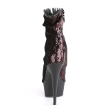 Borgona 15 cm DELIGHT-1008SQ botines con lentejuelas de mujer