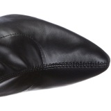 Botas de veganos negras 13 cm SEDUCE-2000 botas tacón de aguja puntiagudos