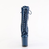 Botas glitter 20 cm plataforma botines tac�n alto mujer