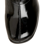 Botas negras charol tacón ancho 5 cm - años 70 hippie disco gogo - botas debajo de la rodilla