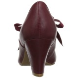 Burdeos 6,5 cm WIGGLE-32 retro vintage zapatos de salón maryjane tacón ancho