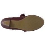Burdeos 6,5 cm WIGGLE-32 retro vintage zapatos de salón maryjane tacón ancho
