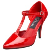 Charol 10 cm VANITY-415 zapatos de salón t correa rojos