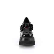 Charol 11,5 cm SHAKER-23 demoniacult zapatos alternativo plataforma negro